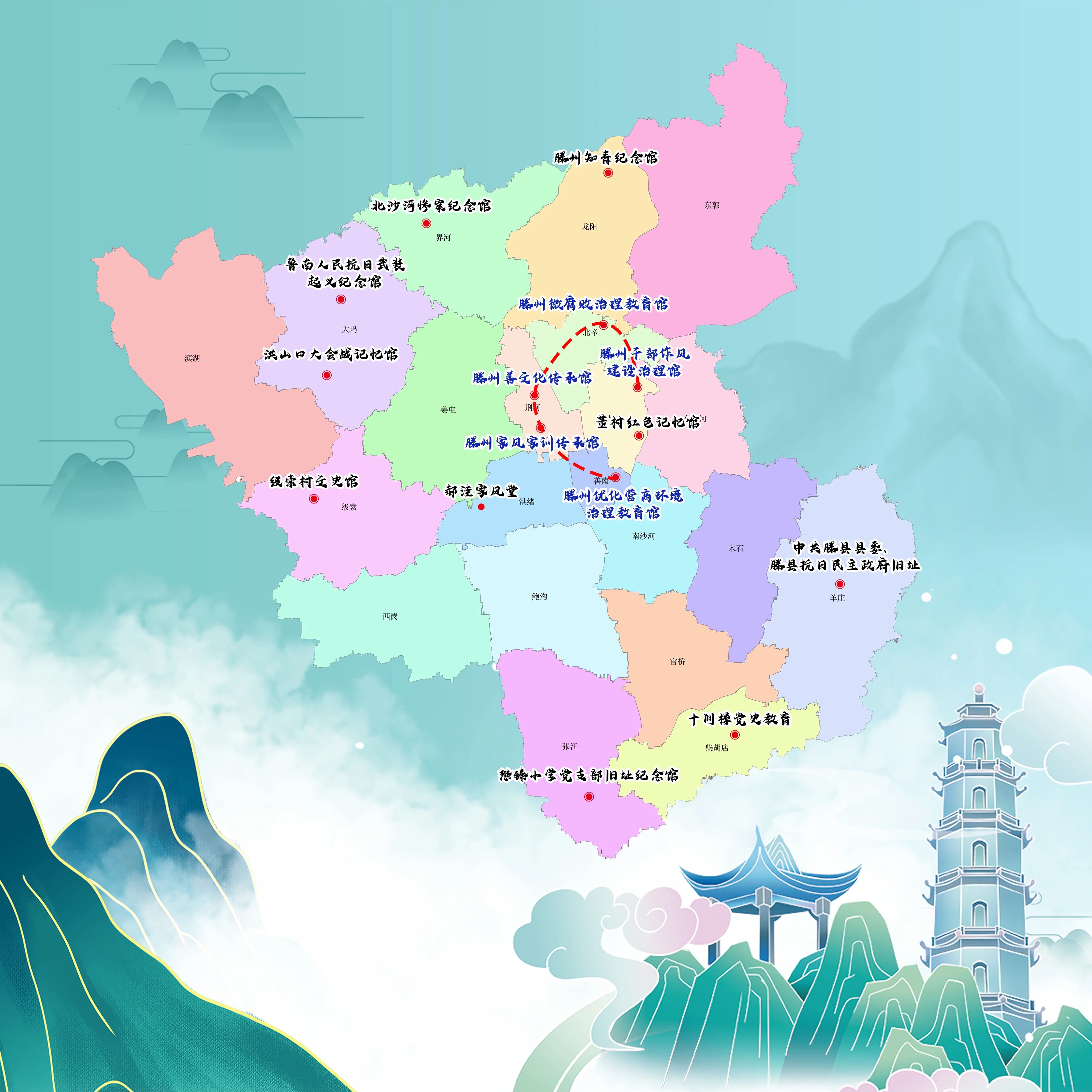 廉行枣庄丨滕州"五区五馆"廉行线路